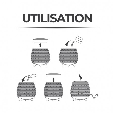 Diffuseur d'arôme, humidificateur et lampe Ultrasonique AROMI blanc Yoghi