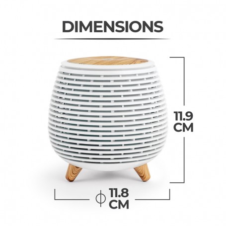 Diffuseur d'arôme, humidificateur et lampe Ultrasonique AROMI blanc Yoghi