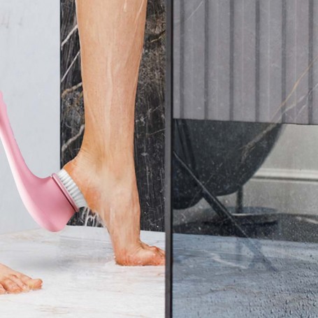 Brosse de douche électrique rose sans fil 4en1 CLEANBODY Yoghi