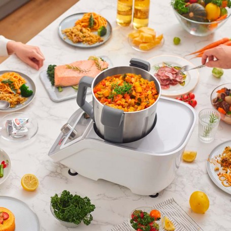 Robot cuiseur connecté 800 recettes CUISIOXTCONNECT gris Kitchencook