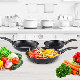 Set de 3 poêles en aluminium forgé anti adhésif EMMA2 Durand Dupont 2