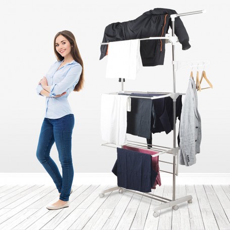 Etendoir 25 mètres d'étendage en acier inoxydable ET100 Garnier