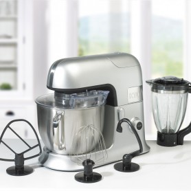 Robot pétrin avec blender en verre et accessoires en teflon EXPERTXL gris Kitchencook 2