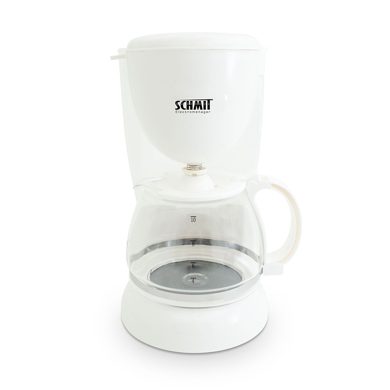 Cafetière 10 tasses avec filtre permanent amovible SCH1012 blanc Schmit