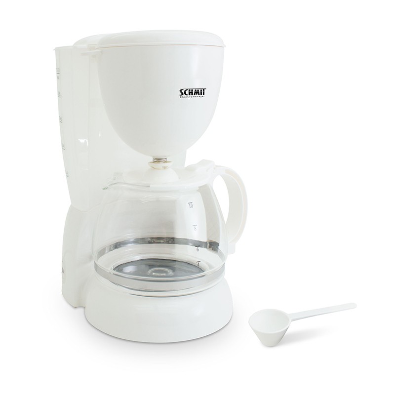 Cafetière 10 tasses avec filtre permanent amovible SCH1012 blanc Schmit