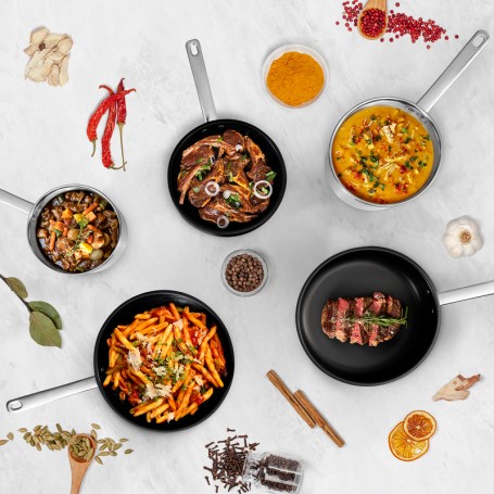 Batterie de cuisine 5 pcs TFI acier inoxydable anti adhésif UNLIMITED Kitchencook