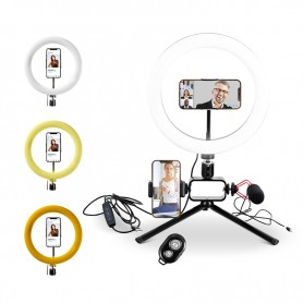 Trépied vlogging et livestreaming avec LED et microphone VLOG 350 Wi Light