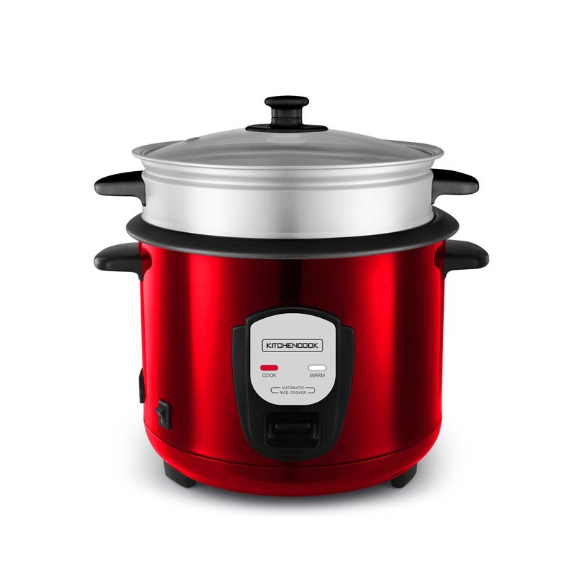 Cuiseur à riz de 1,8 L rouge avec panier vapeur JAPAN X RED de Kitchencook