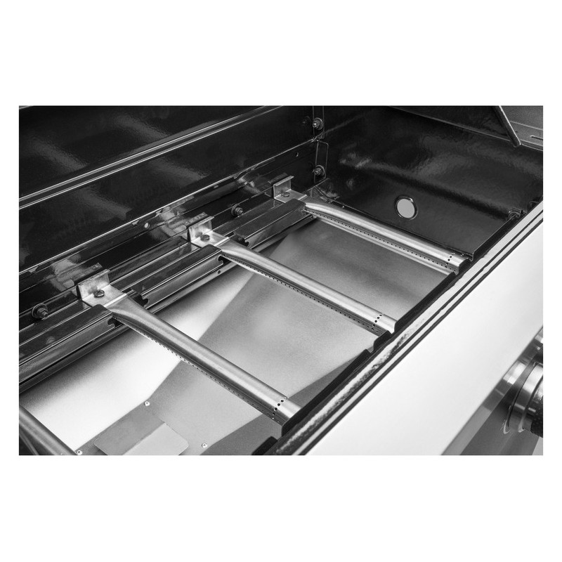 Barbecue à gaz en acier inoxydable avec grille de cuission REXON PTS3 de la marque Landmann