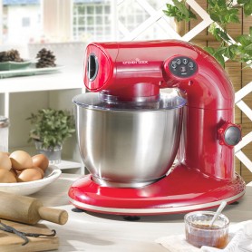 Robot pétrin avec bol inox 5L AK80V2 Kitchencook Rouge 2
