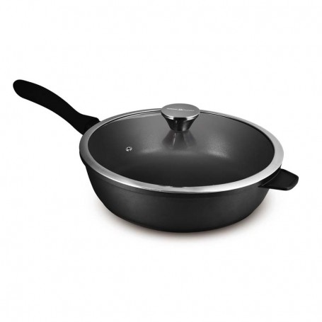 Sauteuse Noire Fonte D'aluminium 24cm Avec Couvercle TFI Durand Dupont - Reconditionné
