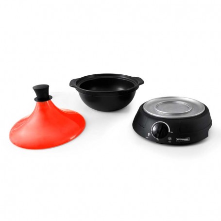 Tajine électrique avec pot en terre cuite KJINE_3 rouge Kitchencook