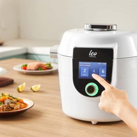 Autocuiseur intelligent connecté avec recettes LEO blanc Kitchencook - Reconditionné