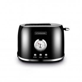Grille pain style rétro double fentes RETRO TOAST noir Kitchencook - Reconditionné