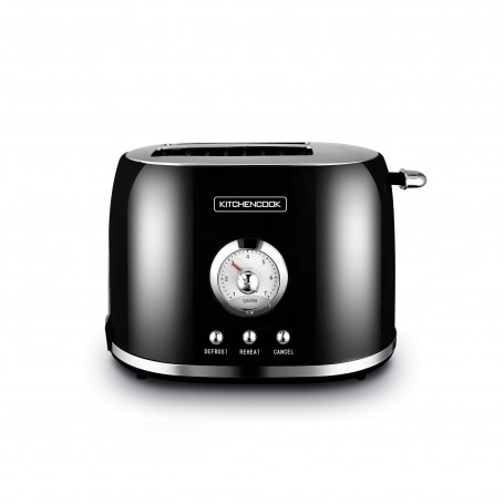 Grille pain style rétro double fentes RETRO TOAST noir Kitchencook - Reconditionné