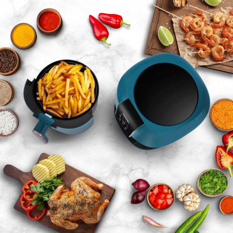 Friteuse sans huile 3L - 8 programmes AIRMED vert Kitchencook - Reconditionné