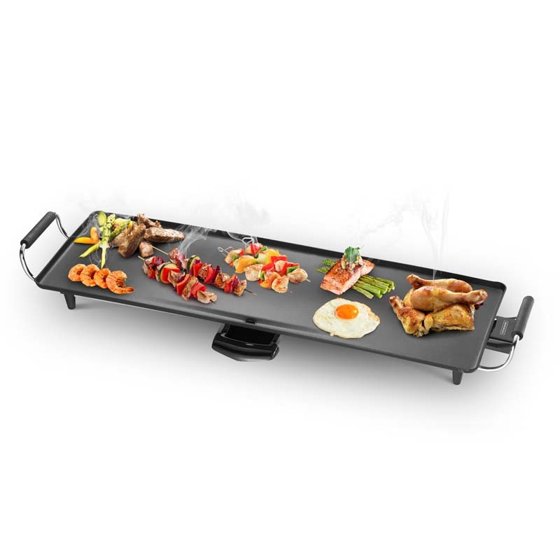 Plancha électrique noire avec revêtement anti-adhésif KPAN 70 de Kitchencook