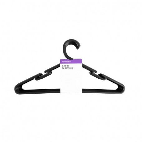 Lot de 12 Cintres noirs CIN12 de la marque Garnier