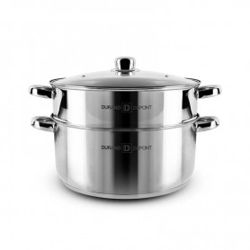 Couscoussier inox 20 cm tfi avec couvercle en verre MARRAKECH_20 de Kitchencook