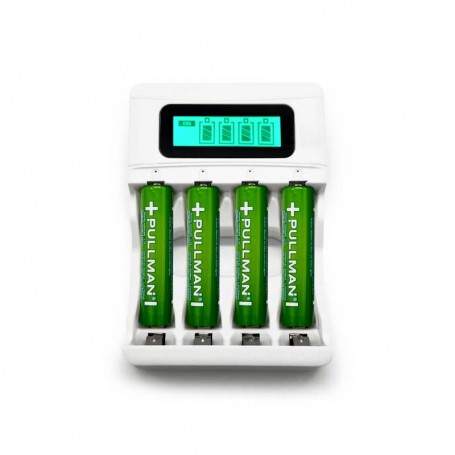 Pack avec Chargeur et Piles Rechargeables POWERSET AAA de Pullman