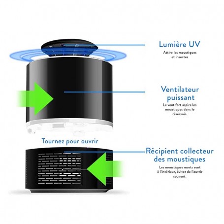 Appareil anti-moustique & répulsif LED Noir de 2 W KILLBILL de la marque Pullman