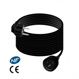 lot de 3 rallonges de 5 mètres noire FBY01_5M_BLACK_X3 de la marque Pullman 2