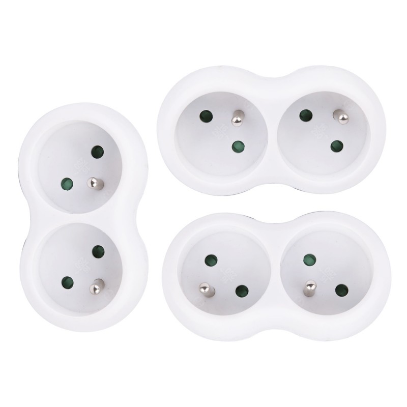 Lot de 3 Multiprises Biplite Façade FZB01_02B_X3 de la marque Pullman