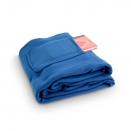 Plaid confort polaire avec manches et poche téléphone bleu de la marque Garnier