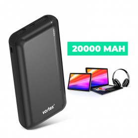 Batterie externe noire de 20000 mAh POWERHUB20 BLACK de Vortex 2