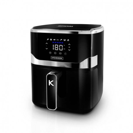 Friteuse à air noire 5,5L avec 1 bac et 7 programmes AIRMED55 de Kitchencook