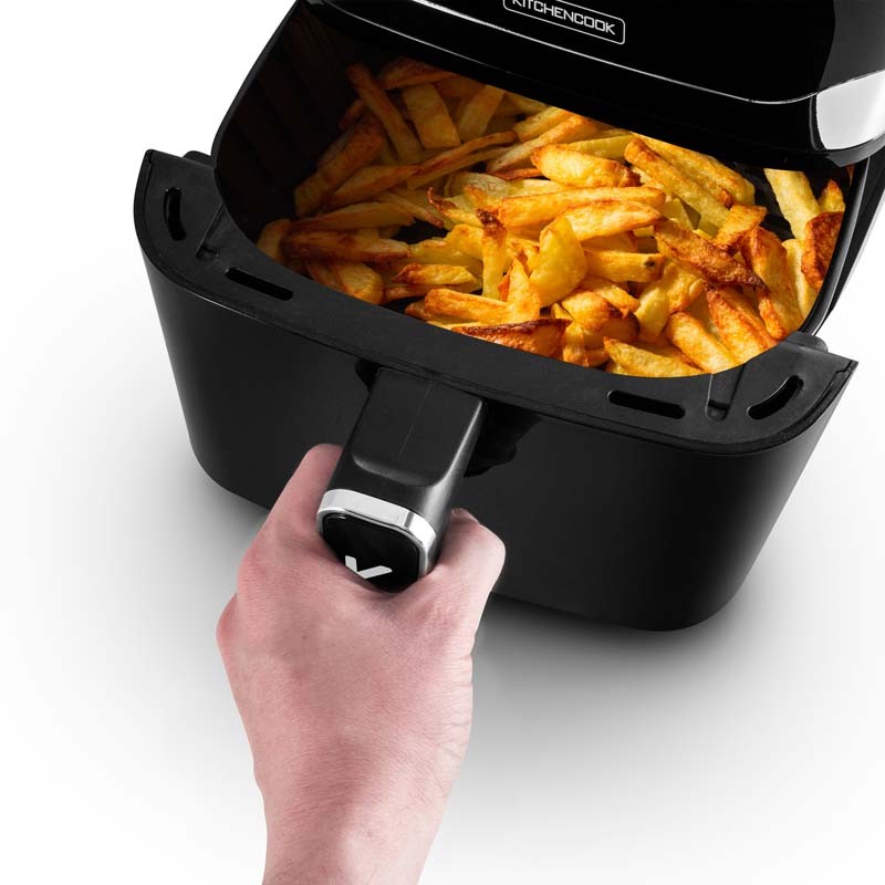Friteuse à air noire 5,5L avec 1 bac et 7 programmes AIRMED55 de Kitchencook