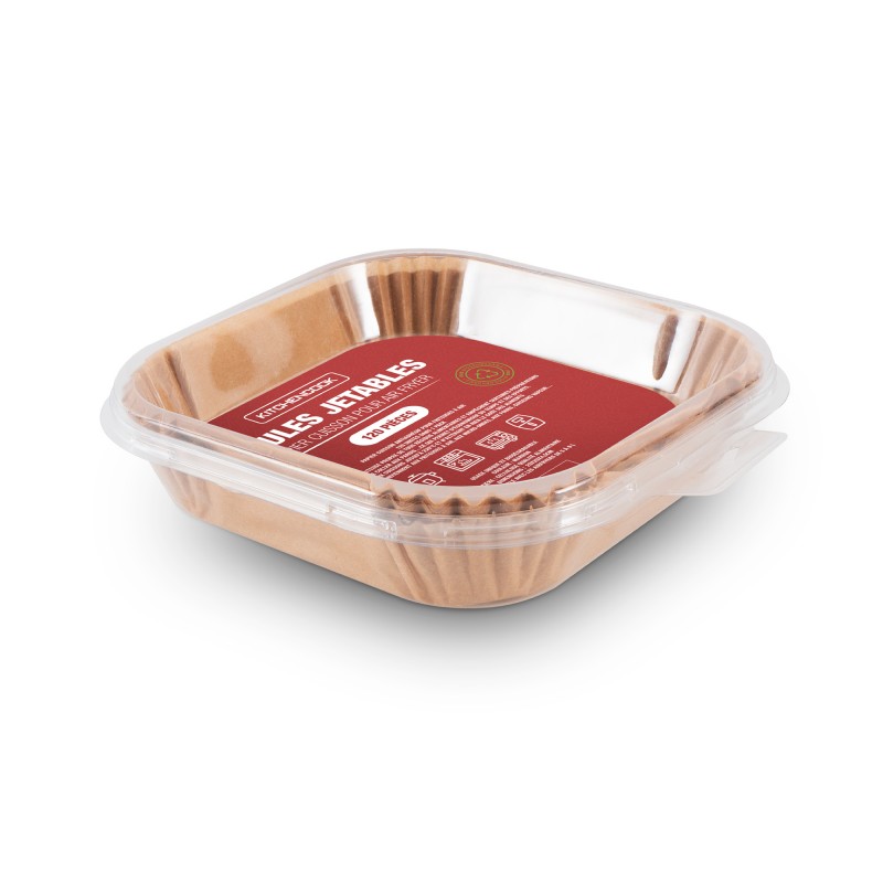 Moules jetables papier cuisson antiadhésif pour Air Fryer 120 pcs Kitchencook