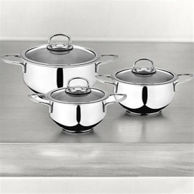 Batterie de cuisine en acier inoxydable 6 pièces TFI KUMSAL de la marque Home Perfect 2