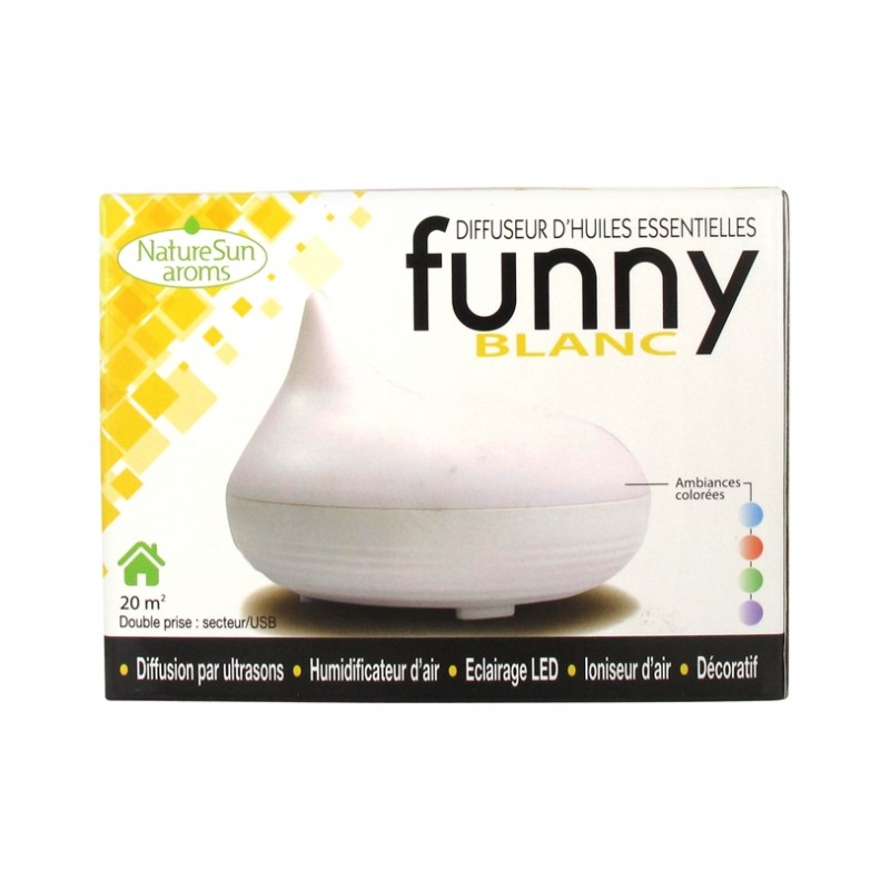DIFFUSEUR D'HUILES ESSENTIELLES FUNNY BLANC NATURESUN AROMS