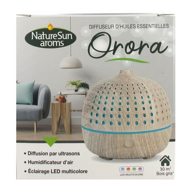 DIFFUSEUR D'HUILES ESSENTIELLES ORORA BOIS GRIS NATUR'SUN AROMS
