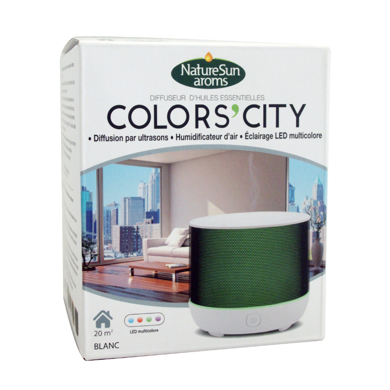 DIFFUSEUR D'HUILES ESSENTIELLES COLOR’S CITY BLANC NATUR'SUN AROMS