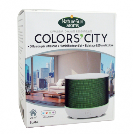 DIFFUSEUR D'HUILES ESSENTIELLES COLOR’S CITY BLANC NATUR'SUN AROMS