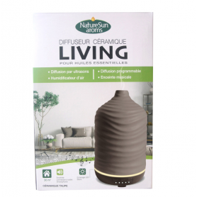 DIFFUSEUR D'HUILES ESSENTIELLES LIVING CÉRAMIQUE GRIS TAUPE NATUR'SUN AROMS 2