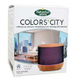 DIFFUSEUR D'HUILES ESSENTIELLES COLOR’S CITY BOIS NATUREL NATUR'SUN AROMS 2