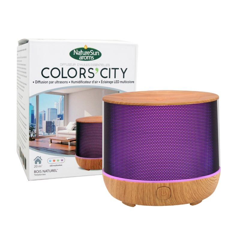 DIFFUSEUR D'HUILES ESSENTIELLES COLOR’S CITY BOIS NATUREL NATUR'SUN AROMS