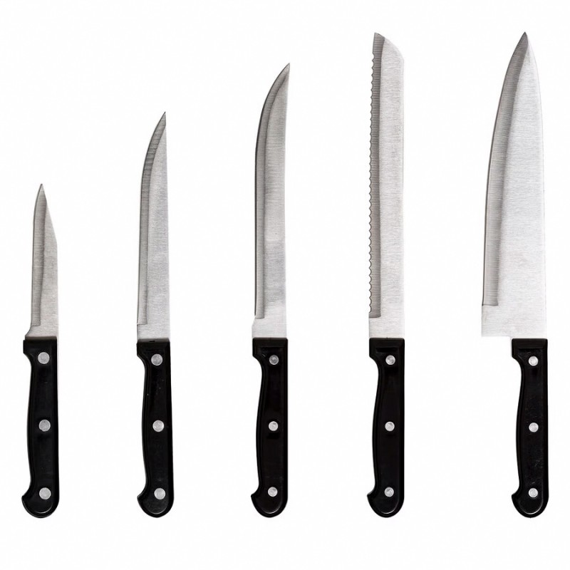 BLOC 11 COUTEAUX AVEC AIGUISOIR ET CISEAUX 5 FIVE