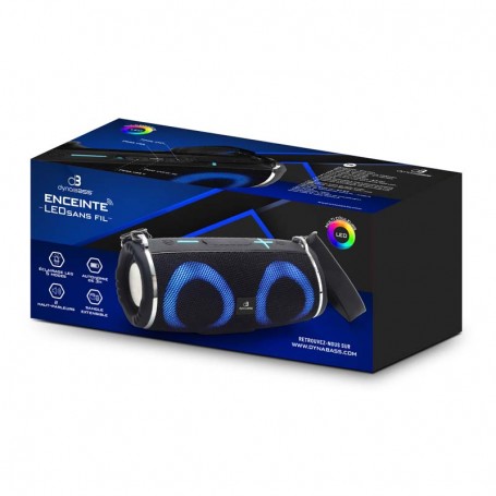 ENCEINTE PORTABLE LED 10W DBE30 BLACK DYNABASS