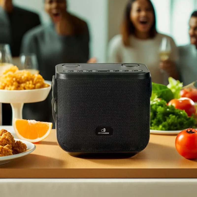 ENCEINTE PORTABLE KARAOKÉ 2 MICROS DBE50 BLACK DYNABASS