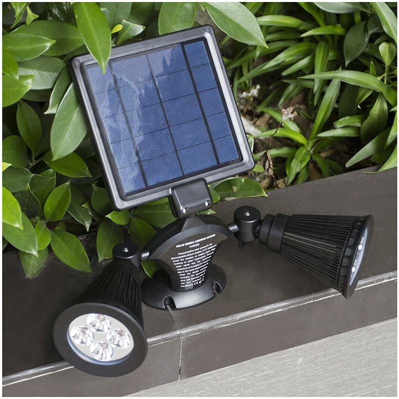 Double projecteur LED multicolores solaire L350 Wi-Light