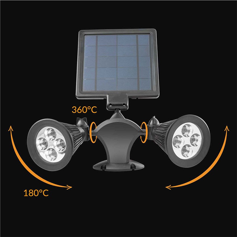Double projecteur LED multicolores solaire L350 Wi-Light