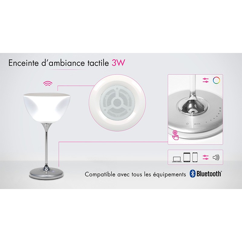 Enceinte bluetooth Lampe d'ambiance ILAMPY Dynabass