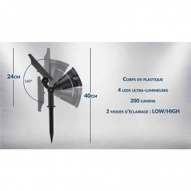 PROJECTEUR SOLAIRE LED 200 LUMENS MODÈLE GREENLED WI-LIGHT 2