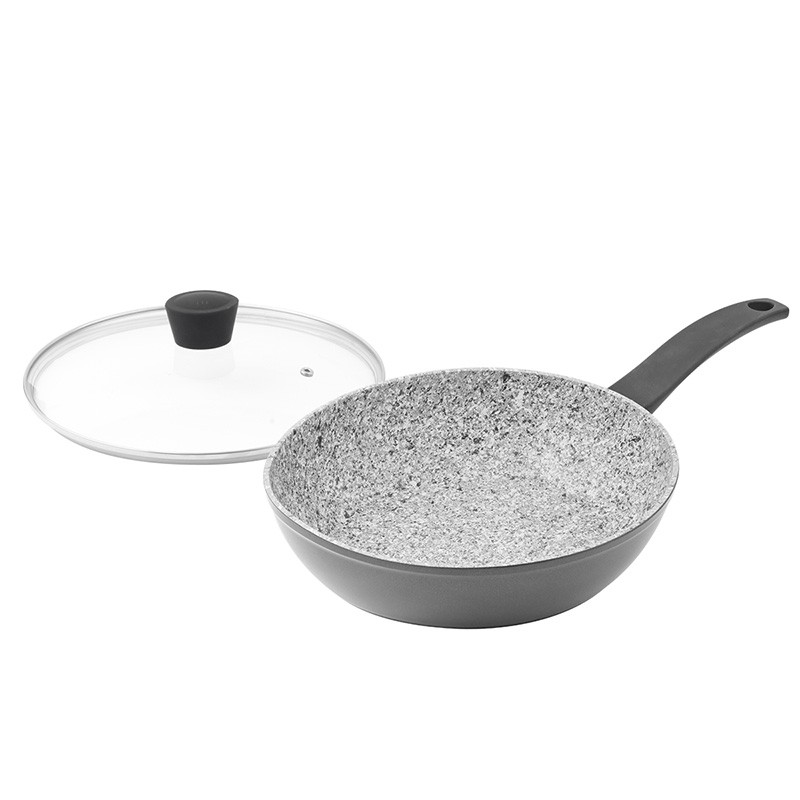SAUTEUSE EN ALUMINIUM FORGE 26CM EFFET GRANITE ANTI-ADHÉSIVE ST26TFI