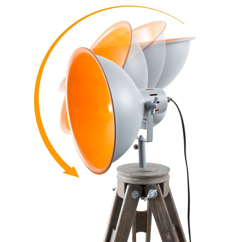 LAMPADAIRE 145CM BOIS ET MÉTAL MODÈLE FACTORY MAC-ANDREWS