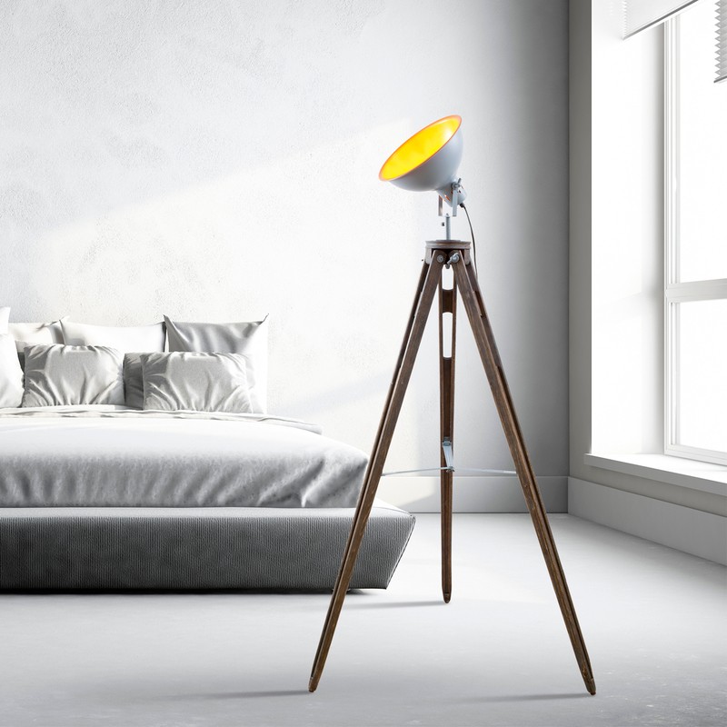 LAMPADAIRE 145CM BOIS ET MÉTAL MODÈLE FACTORY MAC-ANDREWS